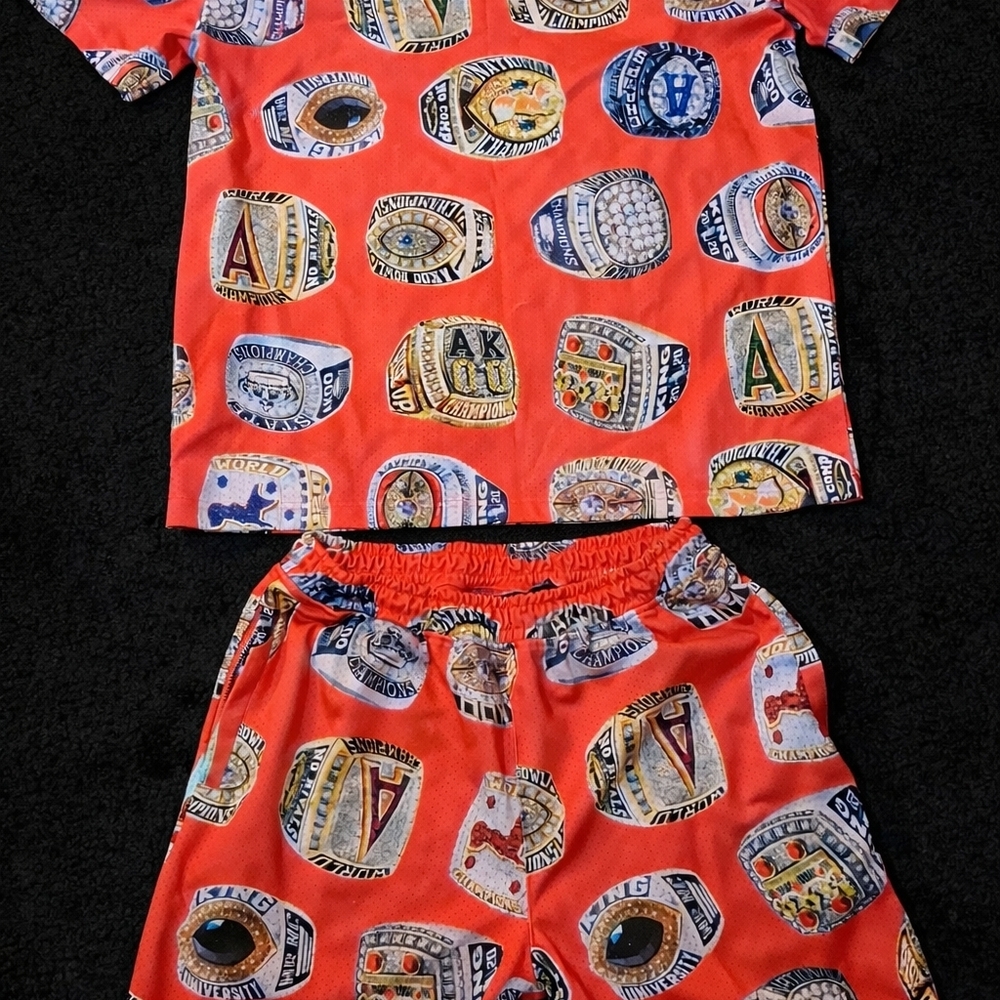 Akoo Mens Shirt And Shorts Set Xl